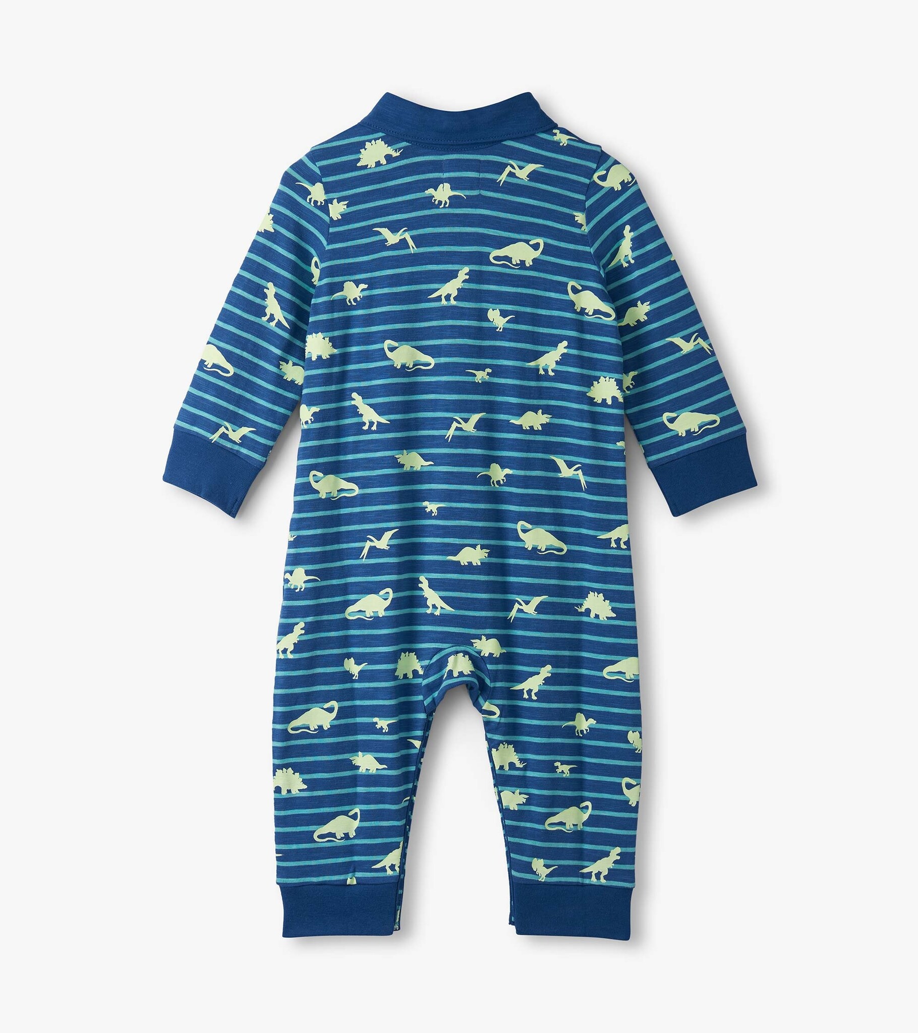 Hatley Hatley Glow in the Dark Mini Dino Polo Romper