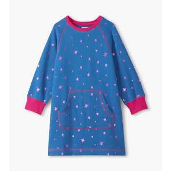 Hatley Hatley Foil Stars Sweatshirt Dress