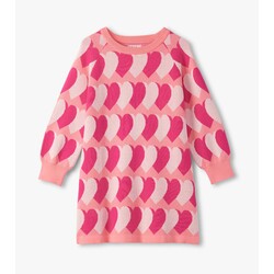 Hatley Hatley Graphic Hearts Swing Sweater Dress