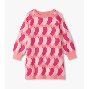 Hatley Hatley Graphic Hearts Swing Sweater Dress