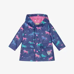 Hatley Hatley Hearts & Horses Snap Raincoat