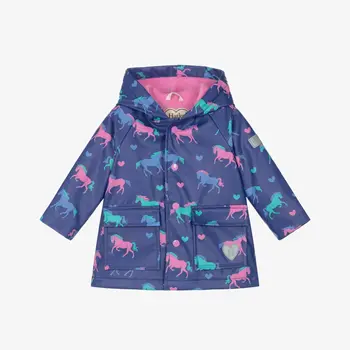 Hatley Hatley Hearts & Horses Snap Raincoat