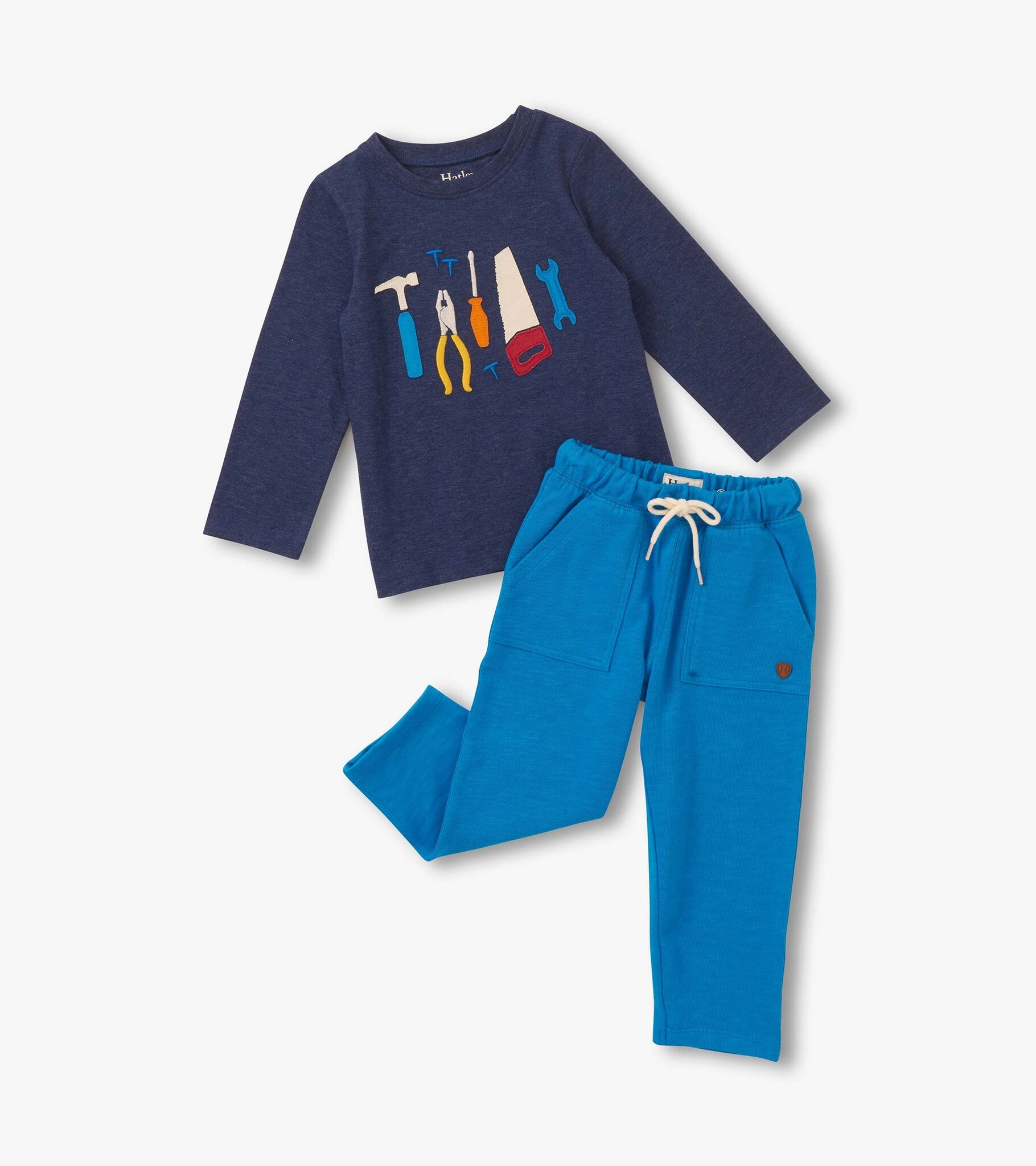 Hatley Hatley Tool Tee & Pull on Pant Set
