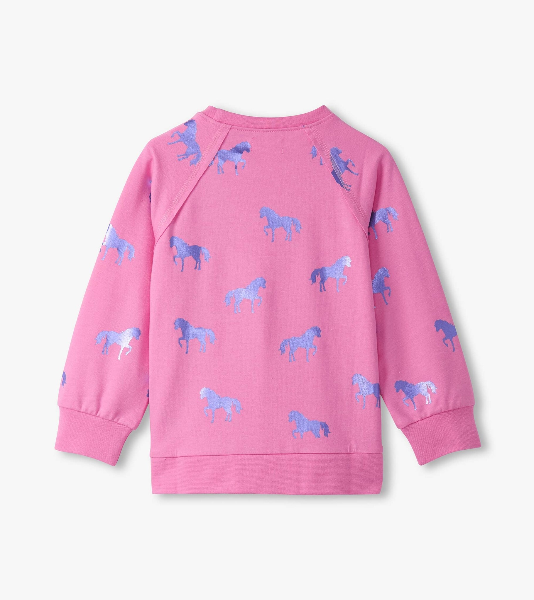 Hatley Hatley Shimmer Horses Raw Edge Pullover