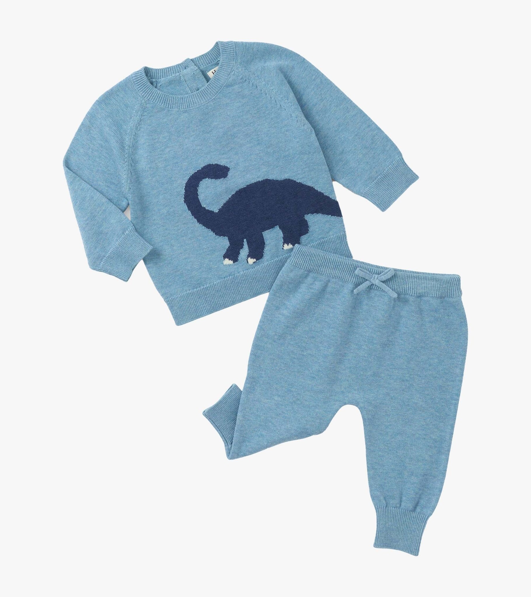 Hatley Hatley Dinosaur Pull on Sweater Set