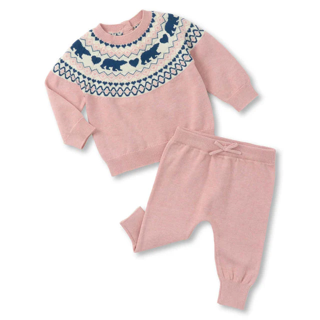 Hatley Hatley Bear Pull on Sweater Set