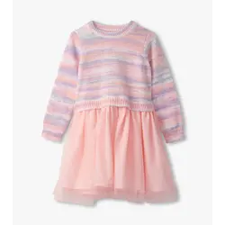 Hatley Hatley Pastel Rainbow Fuzzy Mixed Dress