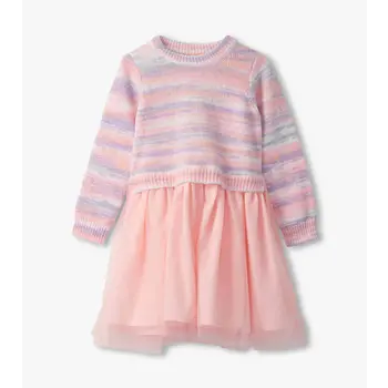 Hatley Hatley Pastel Rainbow Fuzzy Mixed Dress