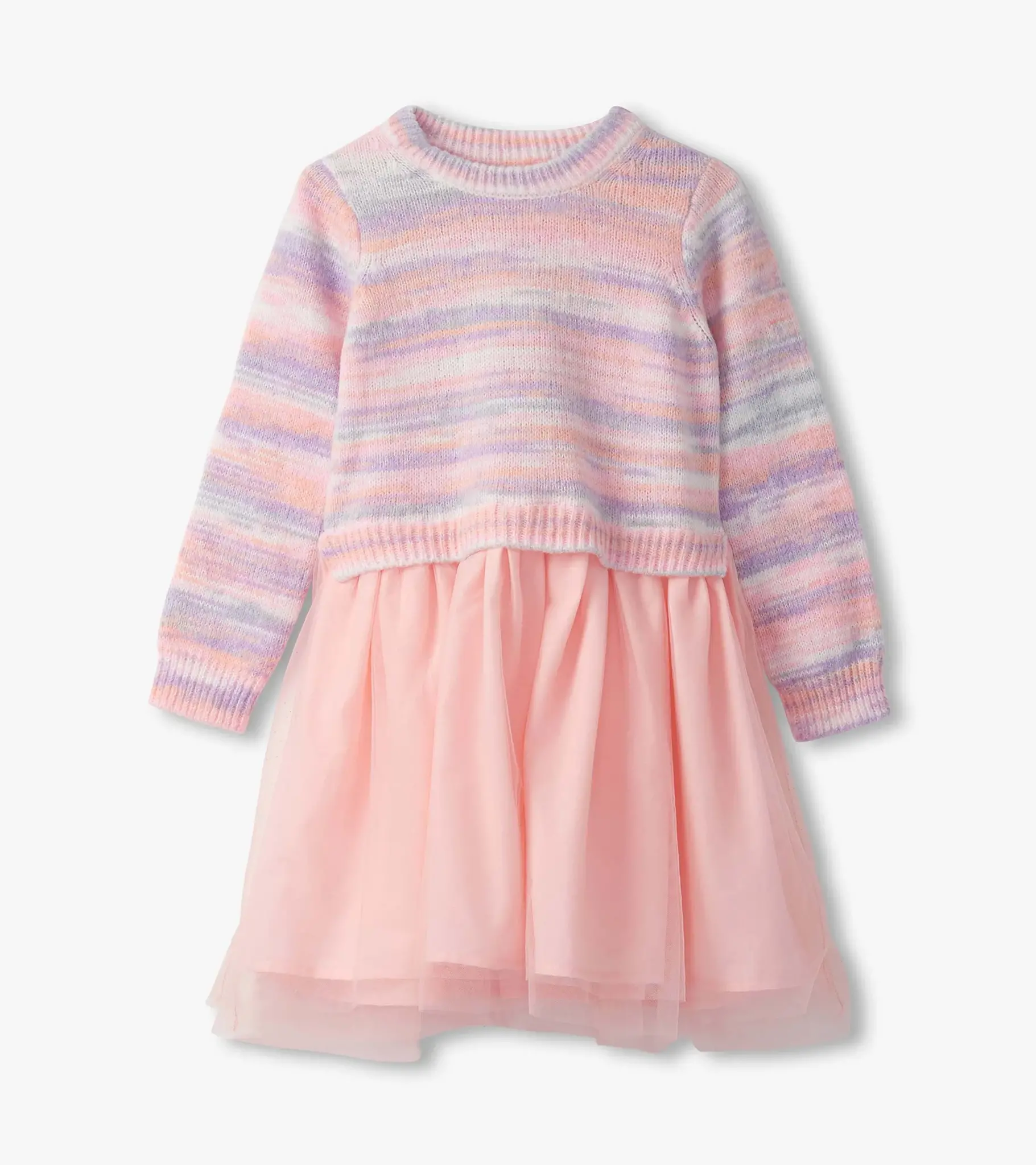 Hatley Hatley Pastel Rainbow Fuzzy Mixed Dress