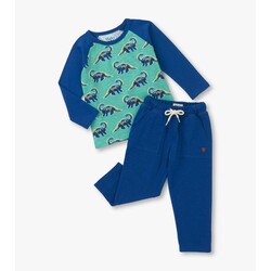 Hatley Hatley Bronto Glo Raglan Tee & Pull on Pant Set