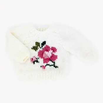 Huggalugs Huggalugs Rose Crew Neck Sweater