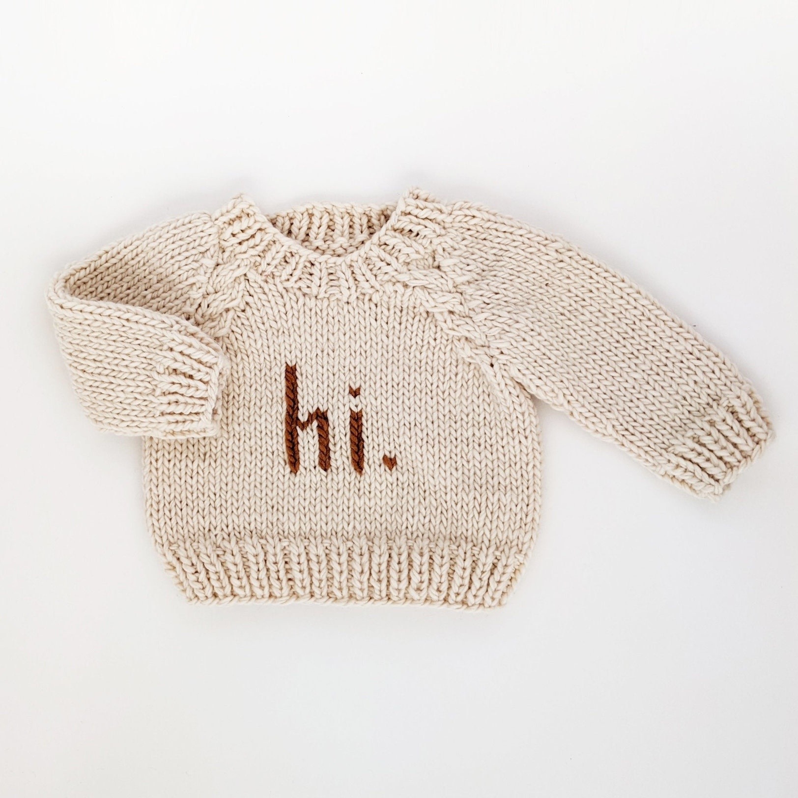 Huggalugs Huggalugs Hi Crew Neck Sweater Pecan
