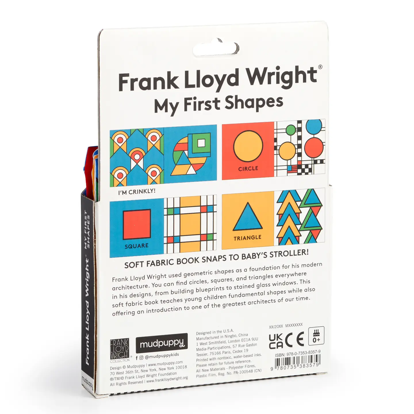 Chronicle Books Frank Lloyd Wright My First Shapes Crinkle Fabric Stroller Book