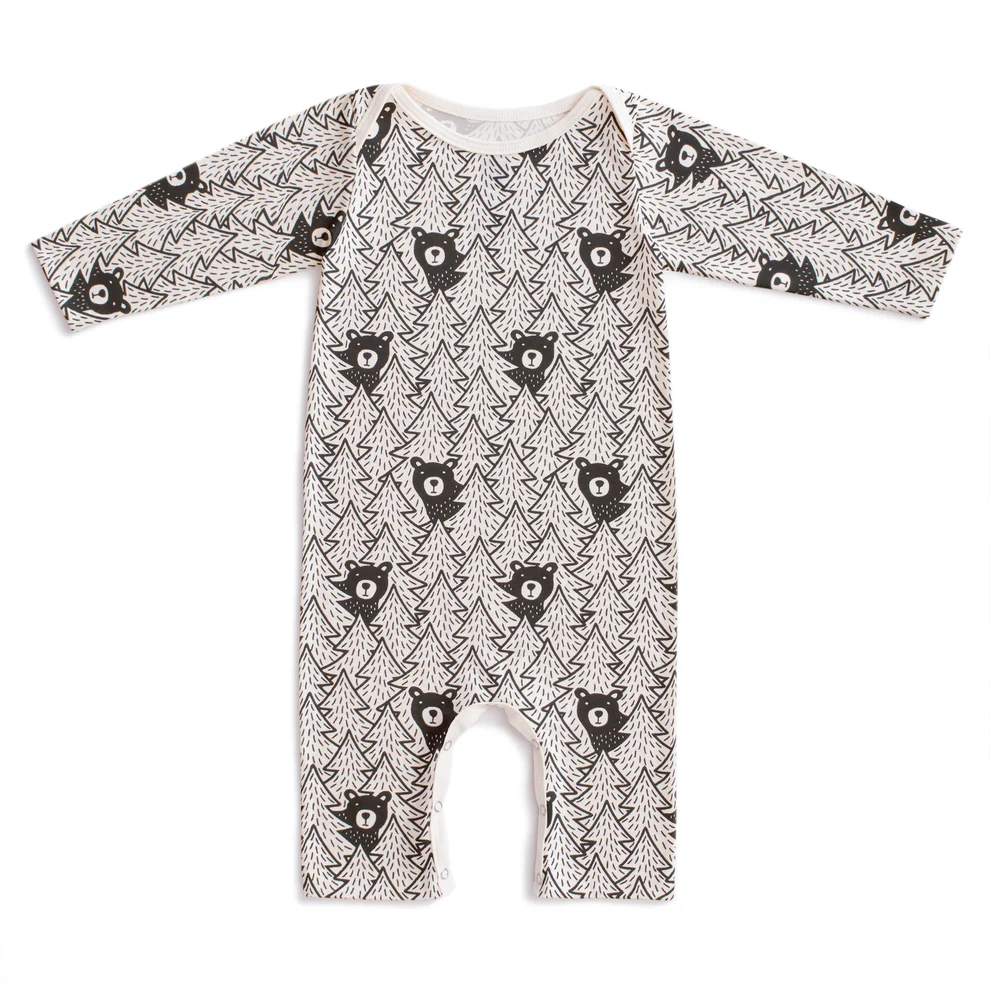 Winter Water Factory Winter Water Factory Long-Sleeve Romper - Bears