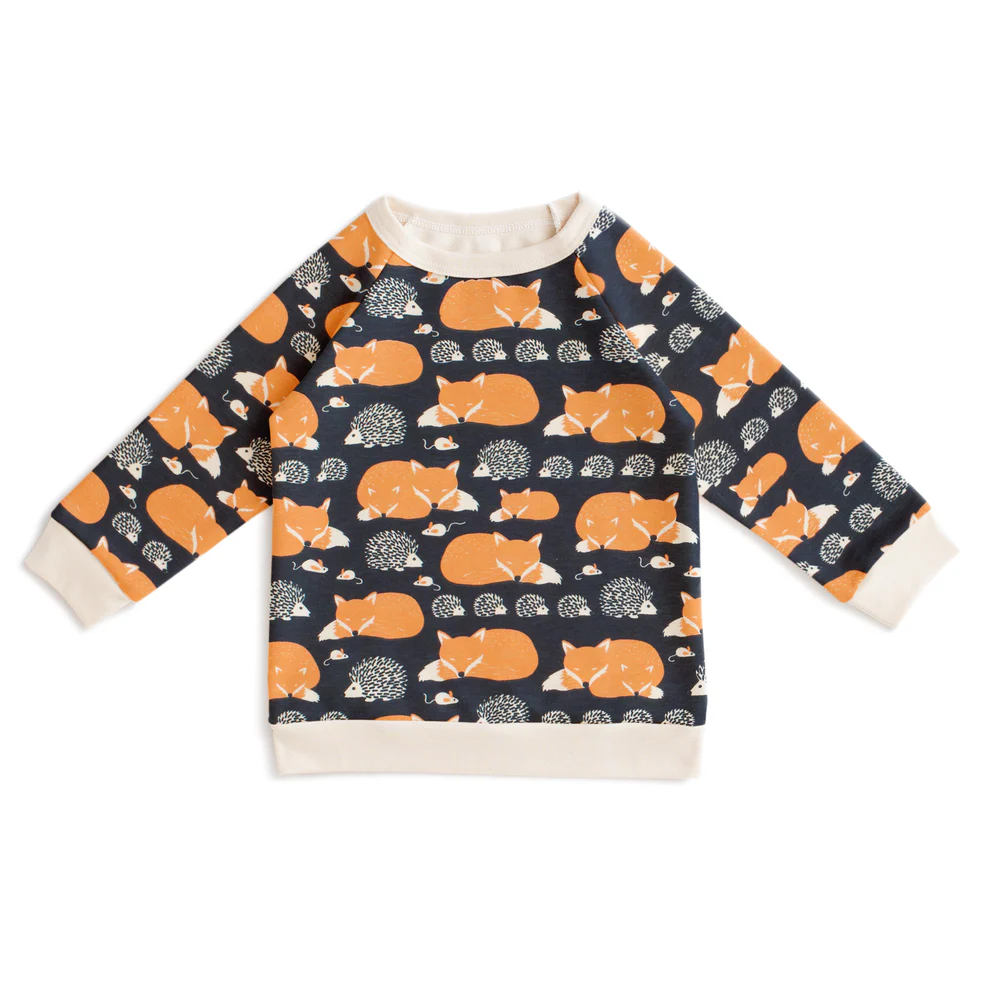 Winter Water Factory Winter Water Factory Sweatshirt - Foxes & Hedgehogs