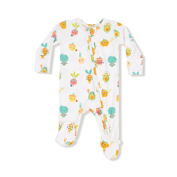 Angel Dear Angel Dear Crunch Munch Veggie Sports 2-Way Zipper Footie