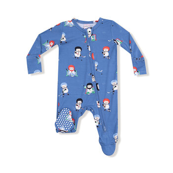 Angel Dear Angel Dear Snow Folks Ice Hockey 2-Way Zipper Footie