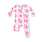 Angel Dear Angel Dear Vintage Pink Roses 2-Way Zipper Footie