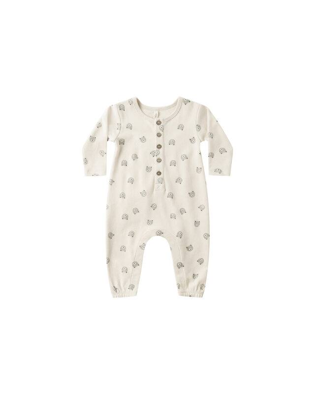 Quincy Mae Quincy Mae Long Sleeve Bear Jumpsuit