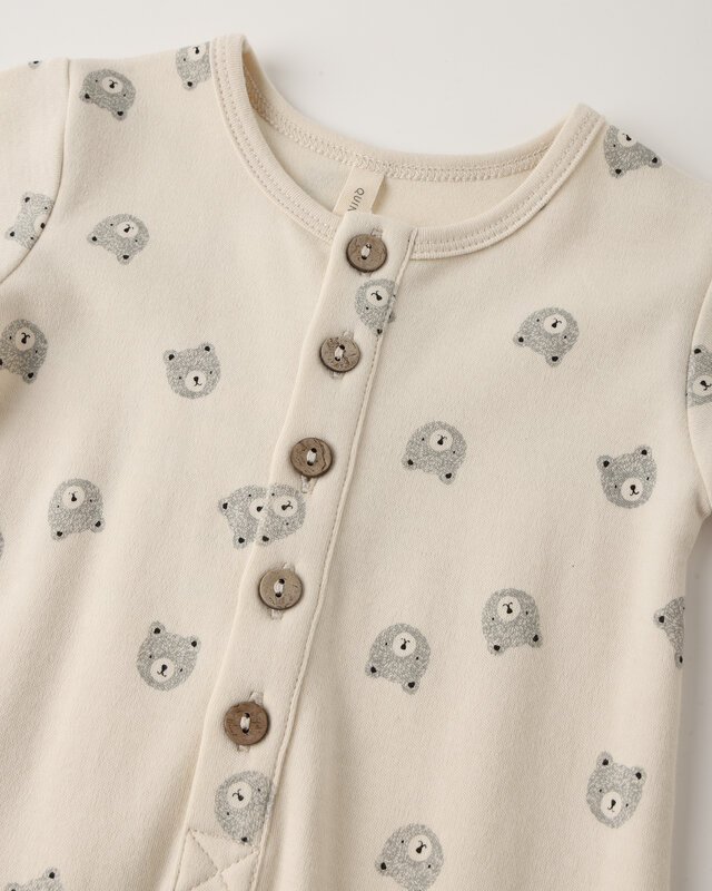 Quincy Mae Quincy Mae Long Sleeve Bear Jumpsuit