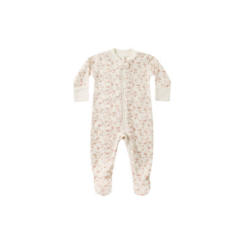 Quincy Mae Quincy Mae French Garden Zip Long Sleeve Footie