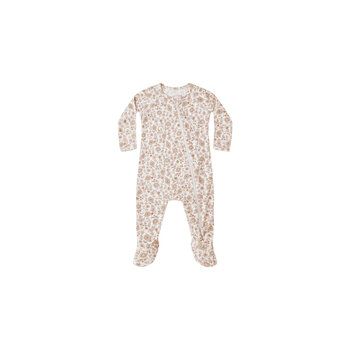 Quincy Mae Quincy Mae Bloom Bamboo Zip Footie