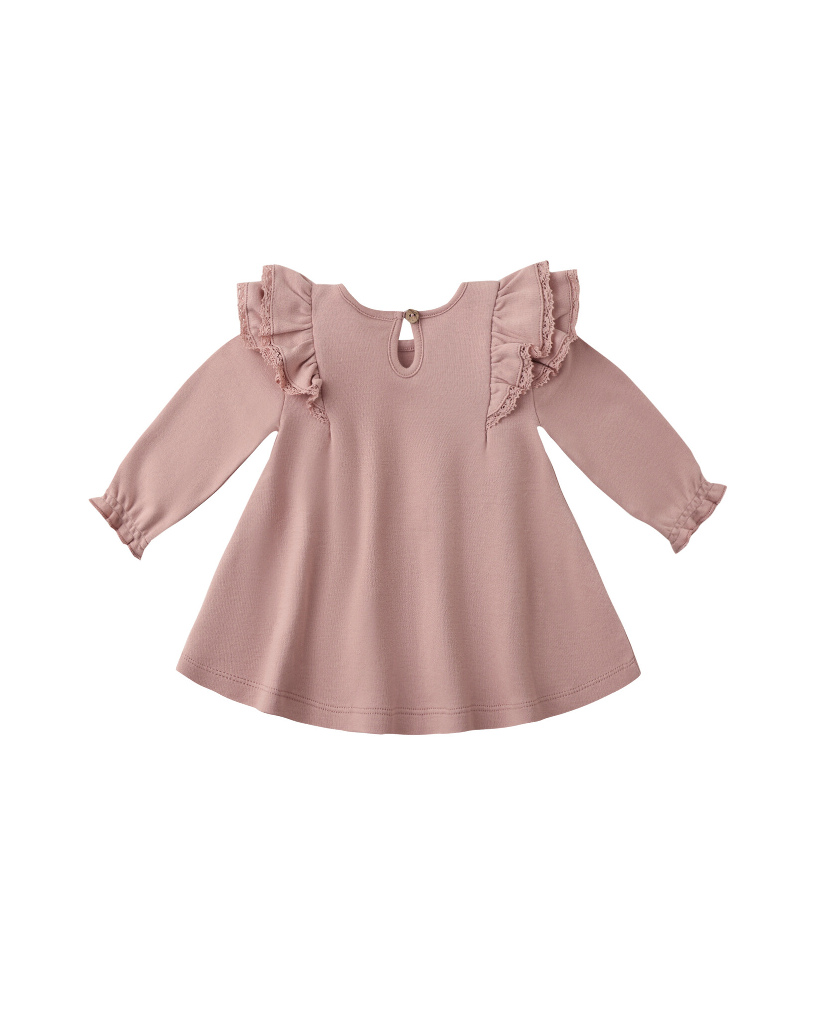 Quincy Mae Quincy Mae Rose Long Sleeve Flutter Dress