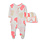 Billieblush Billieblush Heart Print Footie with Cap