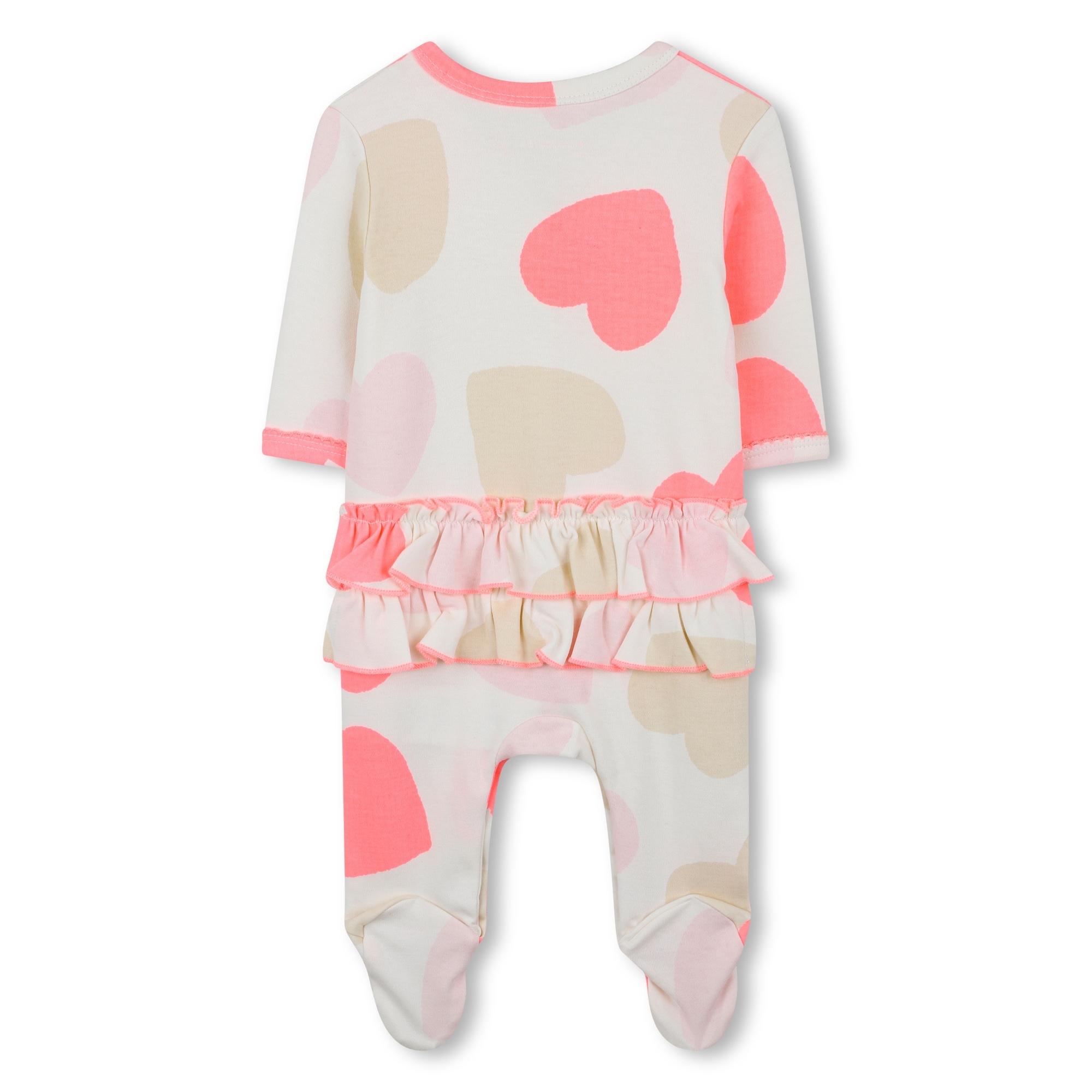 Billieblush Billieblush Heart Print Footie with Cap