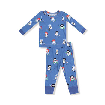 Angel Dear Angel Dear Snow Folks Ice Hockey Long Sleeve Loungewear Set