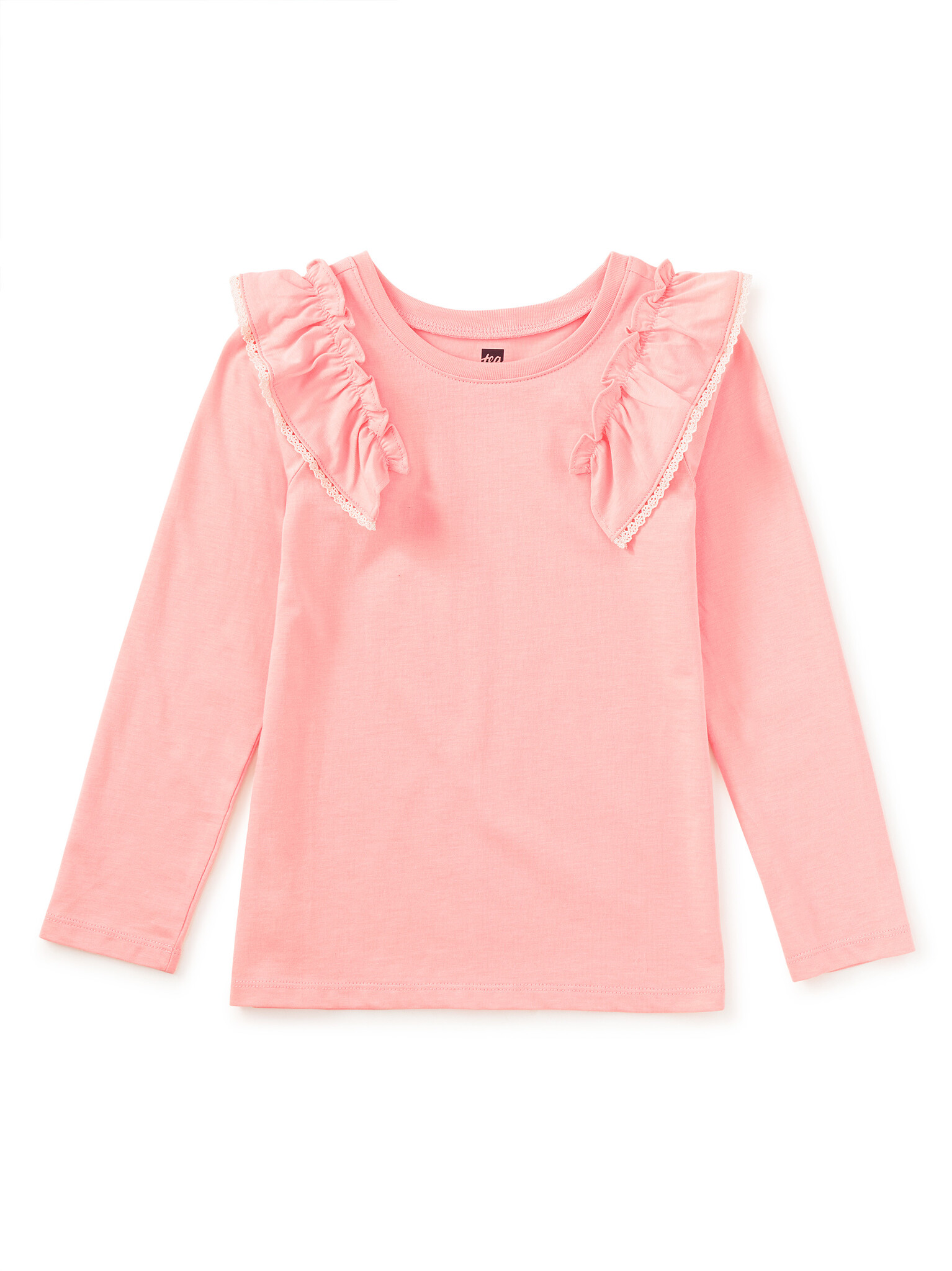 Tea Collection Tea Long Sleeve Lace Trim Top