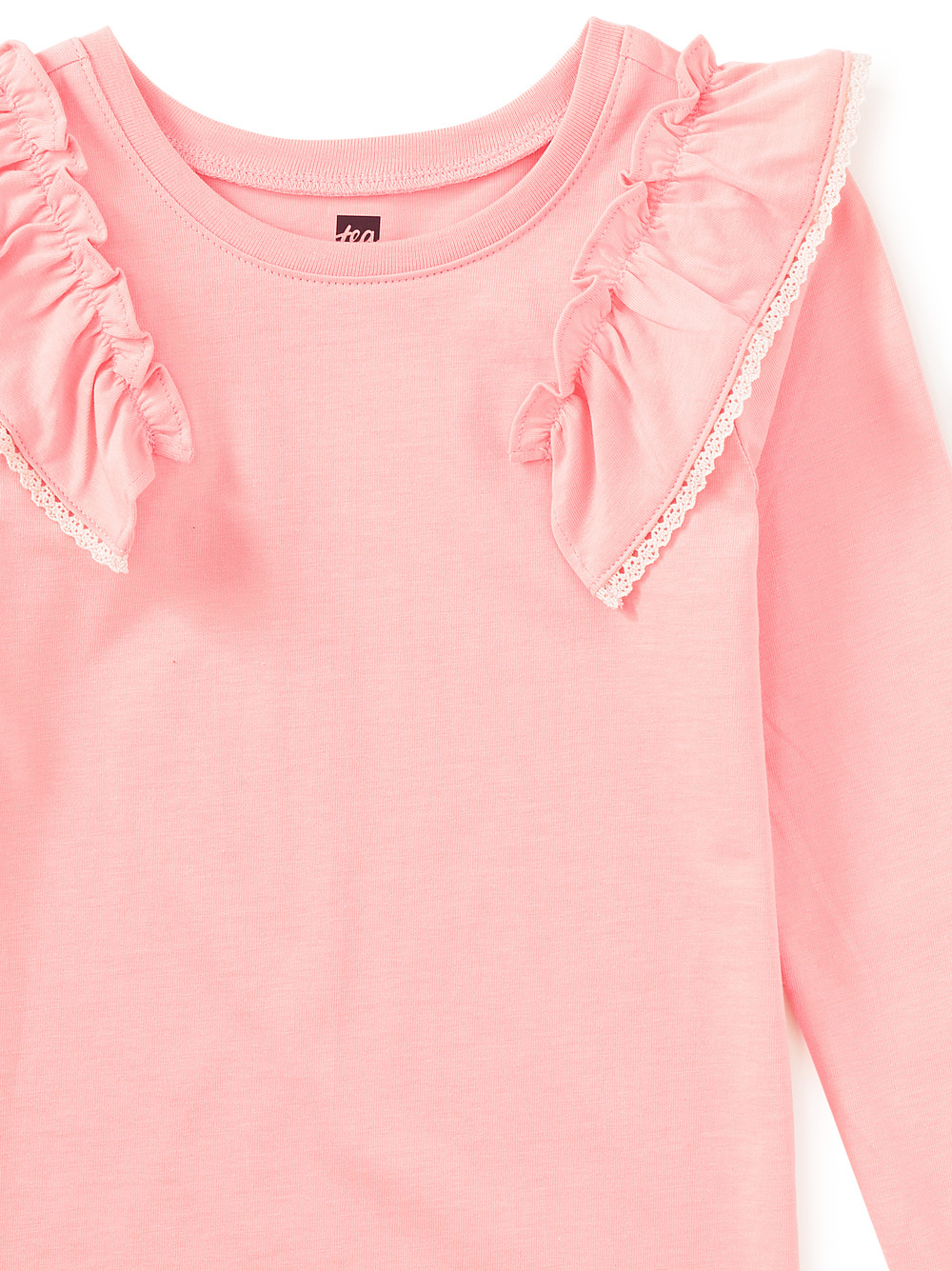 Tea Collection Tea Long Sleeve Lace Trim Top