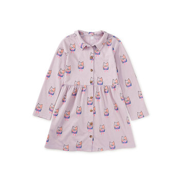 Tea Collection Tea Collared Long Sleeve Shirtdress