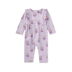 Tea Collection Tea Ruffle Shoulder Baby Romper