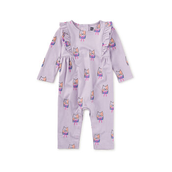 Tea Collection Tea Ruffle Shoulder Baby Romper