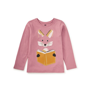 Tea Collection Tea Reading Fox Double Sided Tee