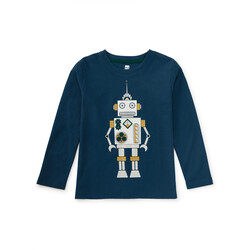 Tea Collection Tea Metallic Robot Graphic Tee
