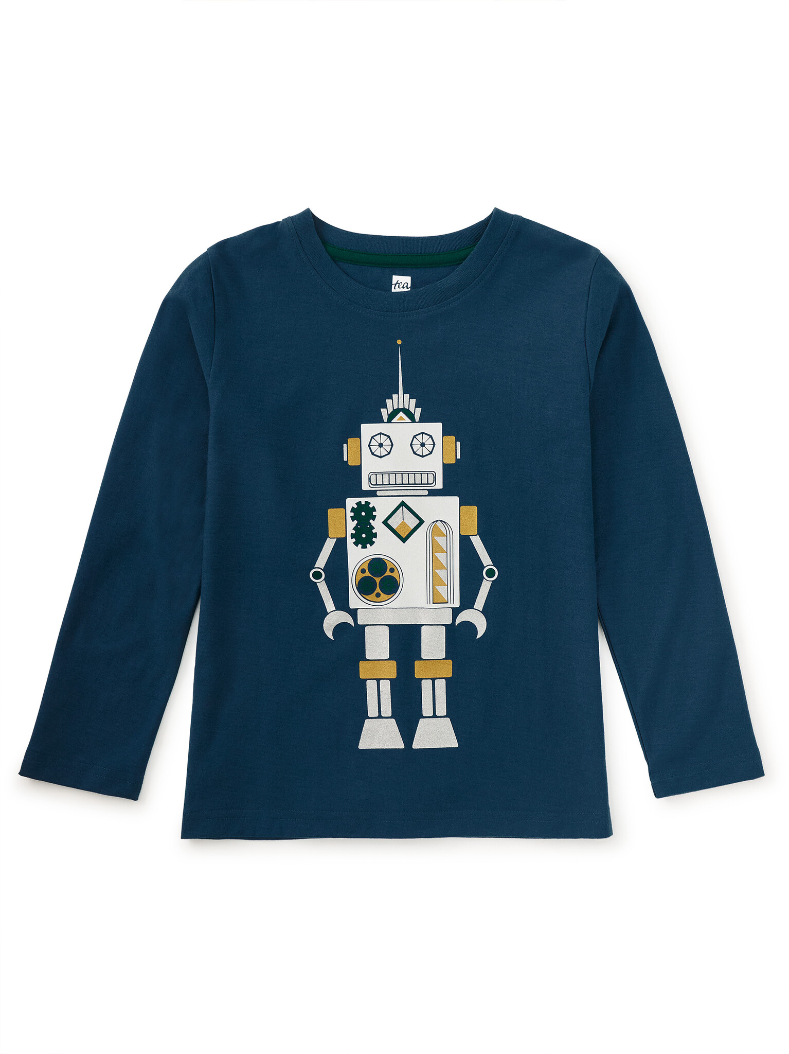 Tea Collection Tea Metallic Robot Graphic Tee