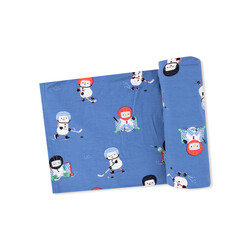 Angel Dear Angel Dear Snow Folks Ice Hockey Swaddle Blanket