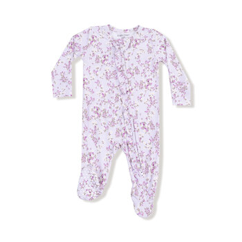 Angel Dear Angel Dear Sweet Dream Florals 2 Way Ruffle Zipper Footie