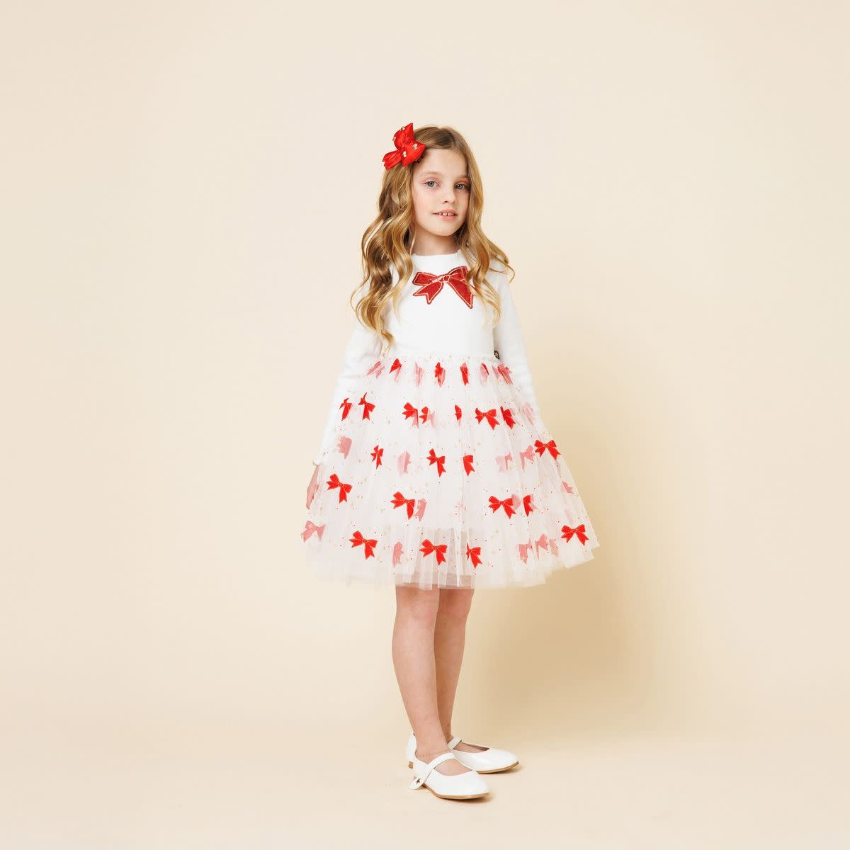Petite Hailey Petite Hailey Evelyn Bow Tutu Dress