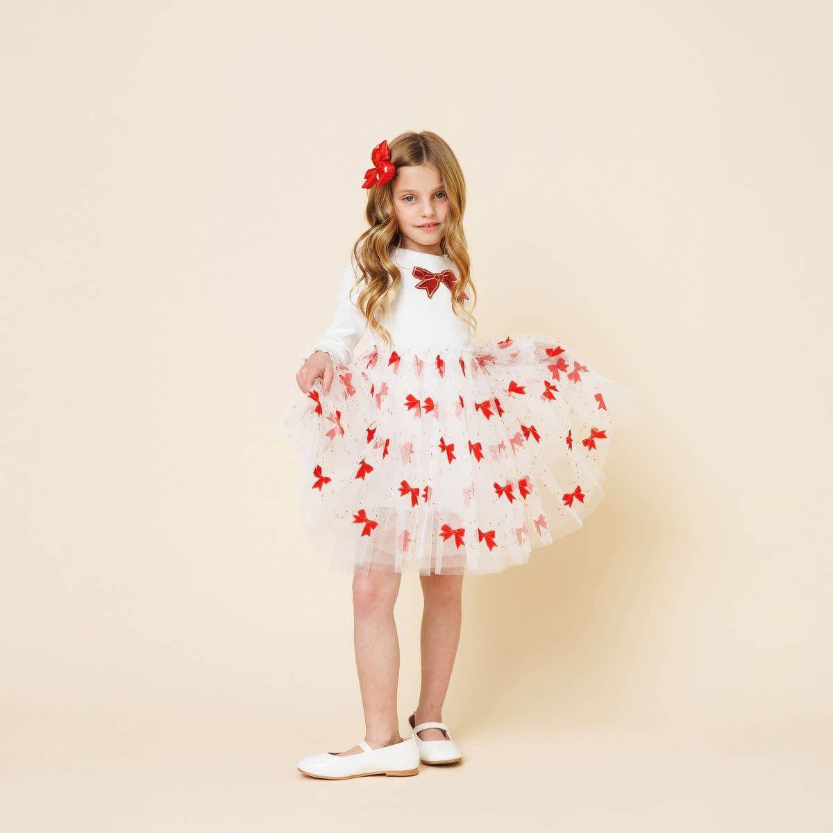 Petite Hailey Petite Hailey Evelyn Bow Tutu Dress