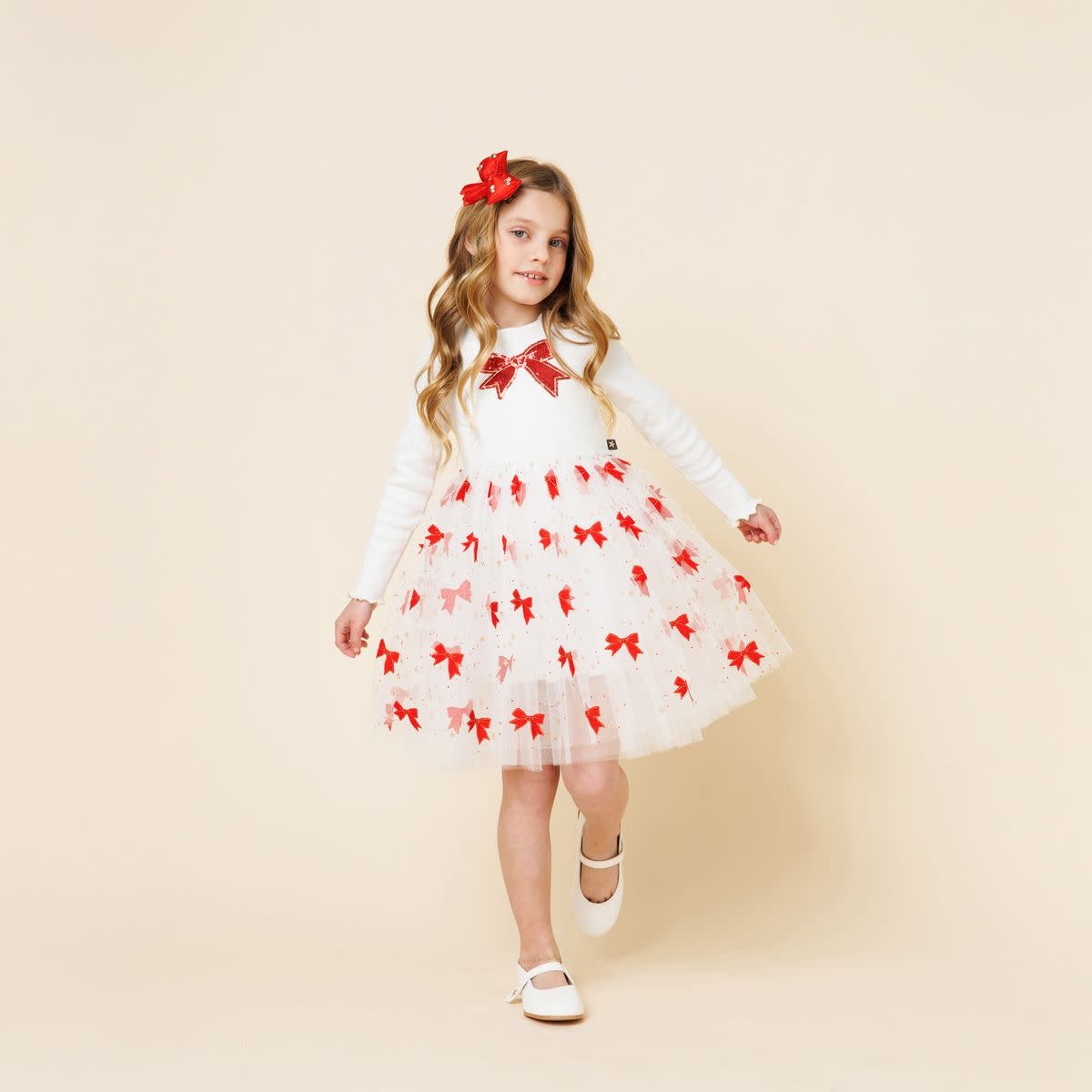 Petite Hailey Petite Hailey Evelyn Bow Tutu Dress