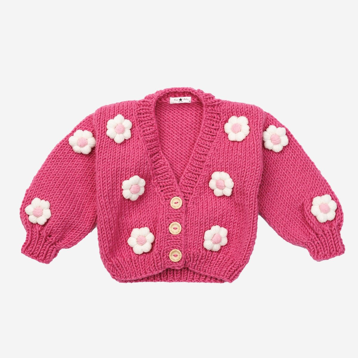 Petite Hailey Petite Hailey Flower Knitted Cardigan