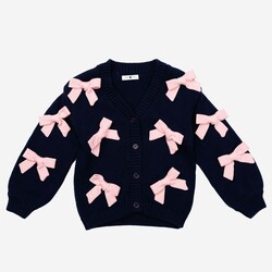 Petite Hailey Petite Hailey Knit Bow Cardigan