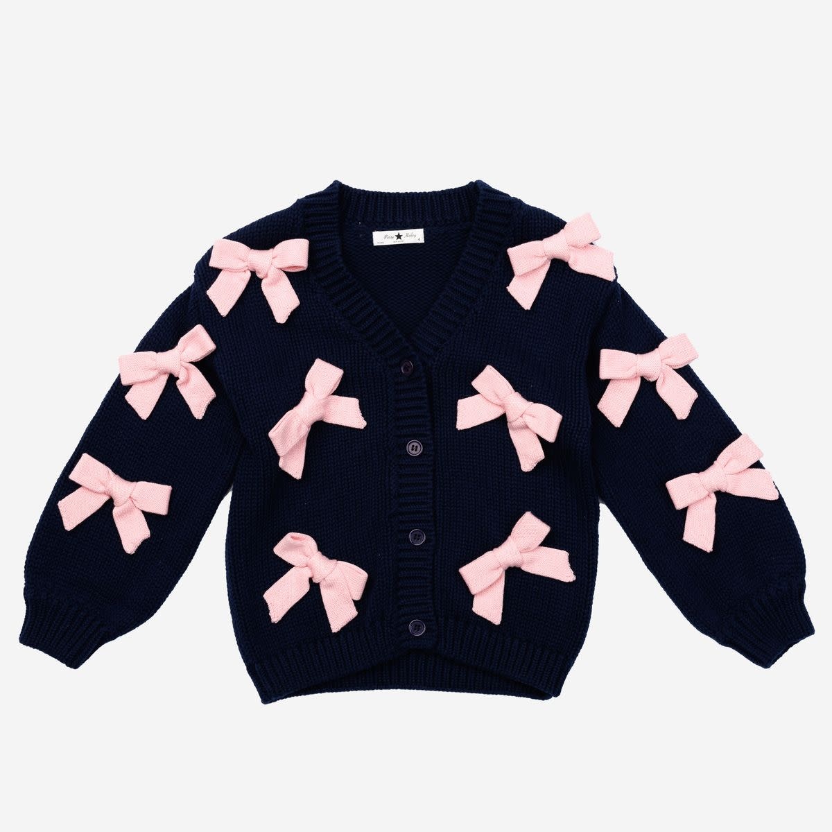 Petite Hailey Petite Hailey Knit Bow Cardigan
