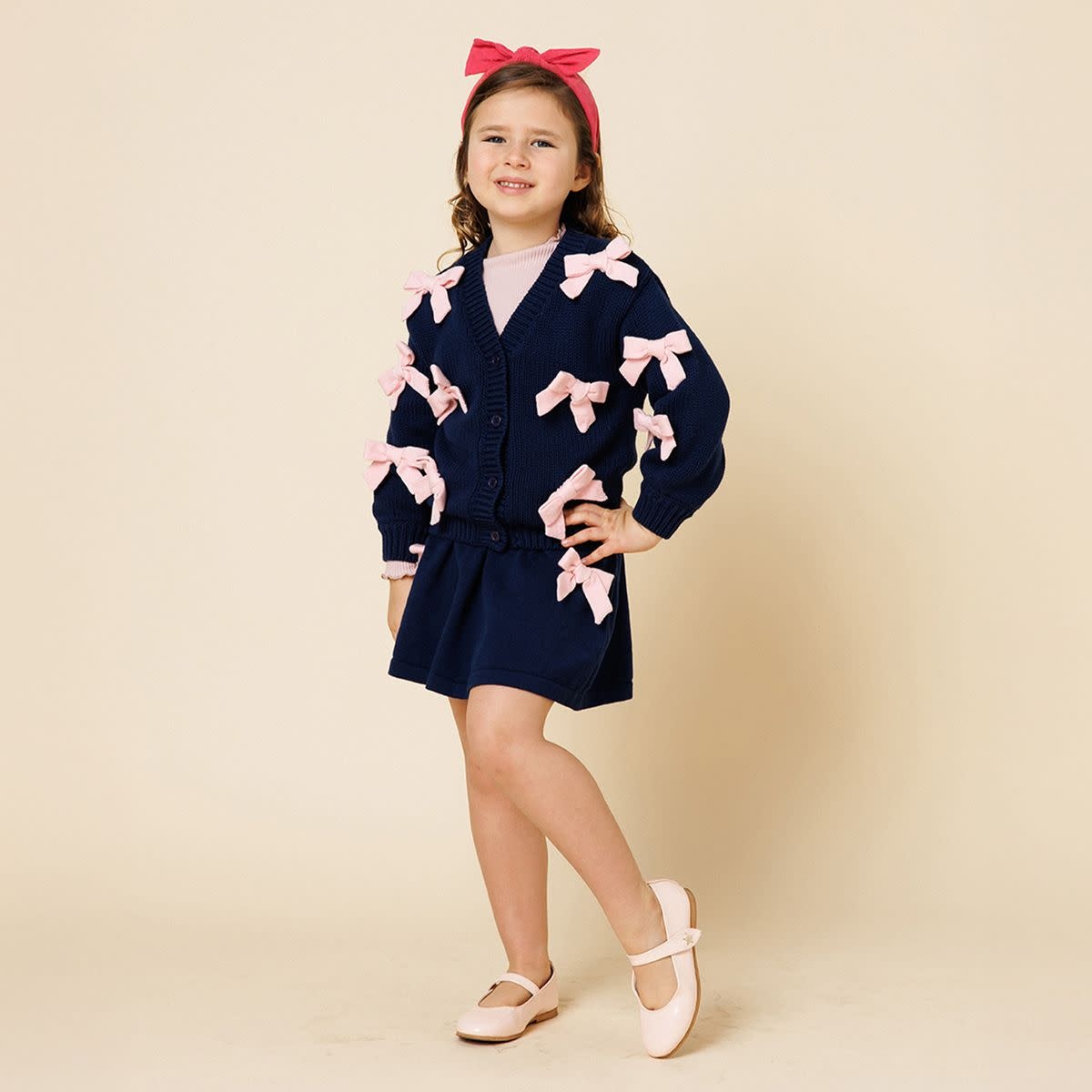 Petite Hailey Petite Hailey Knit Bow Cardigan
