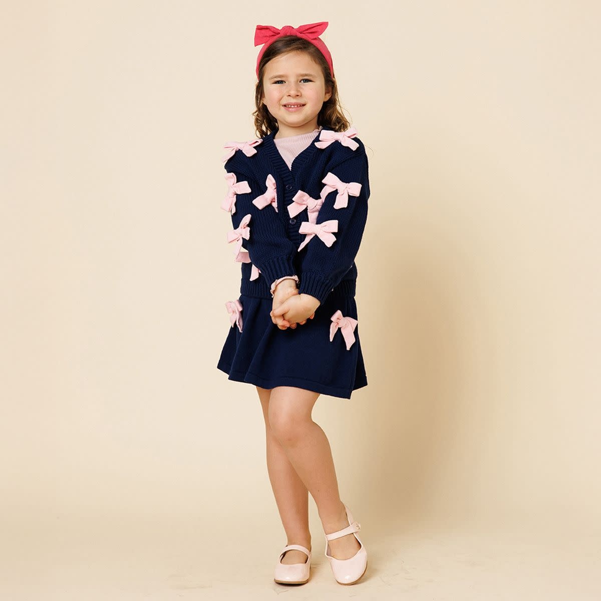 Petite Hailey Petite Hailey Knit Bow Cardigan