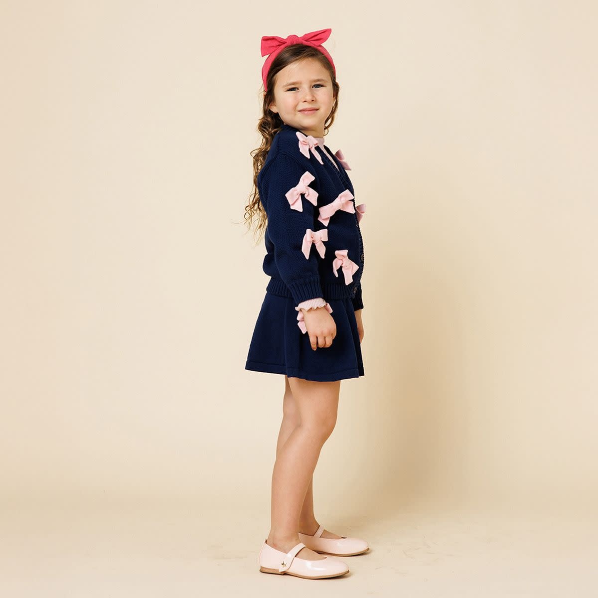 Petite Hailey Petite Hailey Knit Bow Cardigan