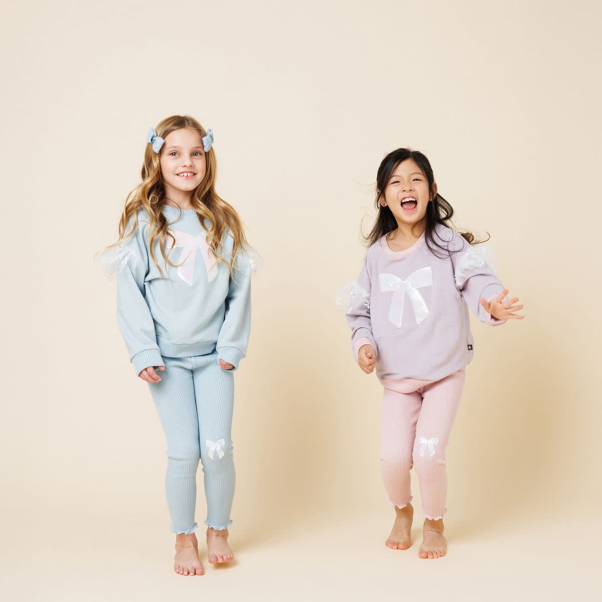 Petite Hailey Petite Hailey Glitter Bow Frill Sweatshirt Set